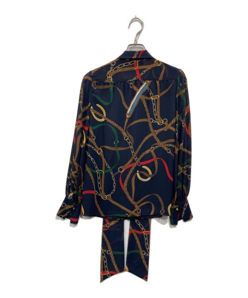 LAUREN RALPH LAUREN（ローレンラルフローレン）LAUREN RALPH LAUREN (ローレンラルフローレン) ボウタイシャツ ネイビー サイズ:SIZE XSの古着・服飾アイテム