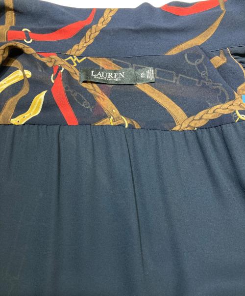LAUREN RALPH LAUREN（ローレンラルフローレン）LAUREN RALPH LAUREN (ローレンラルフローレン) ボウタイシャツ ネイビー サイズ:SIZE XSの古着・服飾アイテム