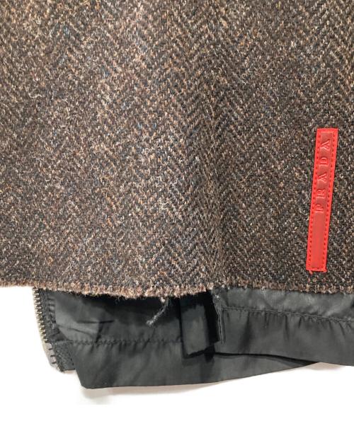 PRADA SPORTS（プラダスポーツ）PRADA SPORTS (プラダスポーツ) ツイードジャケット ブラウン サイズ:SIZE Sの古着・服飾アイテム