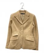 RALPH LAURENラルフローレン）の古着「エルボーパッチツイードジャケット」｜イエロー