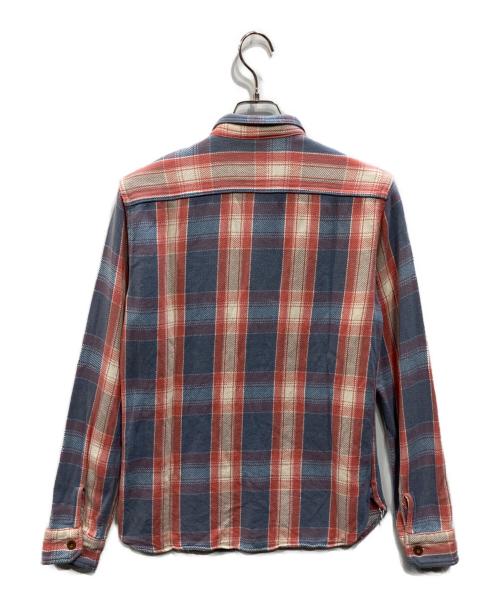 STUDIO D'ARTISAN（ステュディオダルチザン）STUDIO D'ARTISAN (ステュディオダルチザン) チェックネルシャツ ピンク×ブルー サイズ:Mの古着・服飾アイテム
