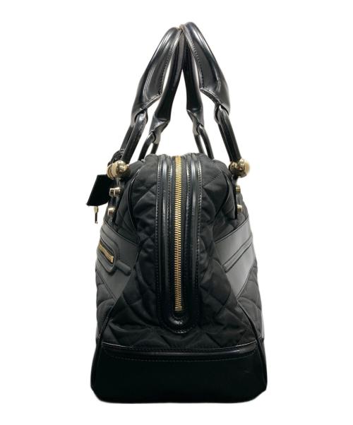 BURBERRY（バーバリー）BURBERRY (バーバリー) キルティングレザー切替バッグ ブラックの古着・服飾アイテム