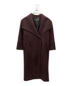 CITYシティ）の古着「ピュアウールダブルフェイスロングガウンコート」｜パープル