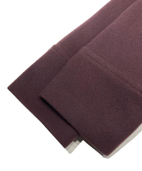 CITY（シティ）CITY (シティ) ピュアウールダブルフェイスロングガウンコート パープル サイズ:Mの古着・服飾アイテム