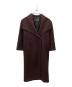 CITY（シティ）の古着「ピュアウールダブルフェイスロングガウンコート」｜パープル