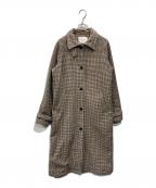 LES COYOTES DE PARISレコヨーテドゥパリ）の古着「くるみボタンウールコート」｜ベージュ