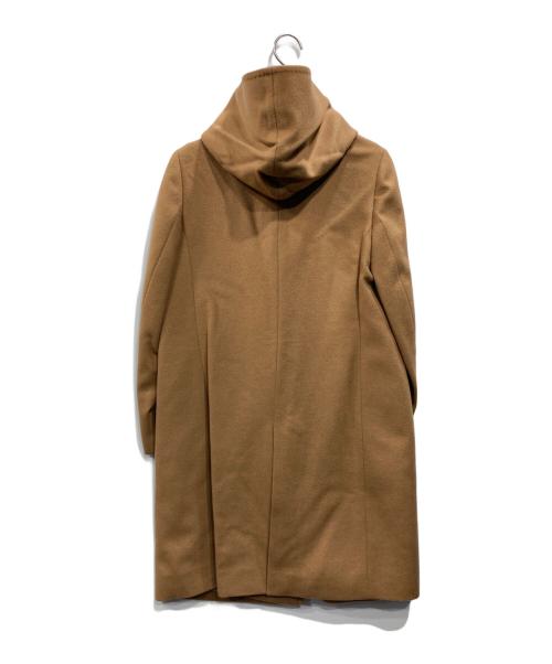23区（ニジュウサンク）23区 (ニジュウサンク) ウールアンゴラフーデッドコート ブラウン サイズ:Mの古着・服飾アイテム