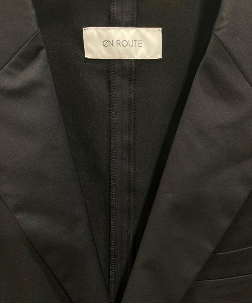 eN ROUTE（アンルート）EN ROUTE (アンルート) ポリエステル ツイル ドロップショルダー2Bジャケット ネイビー サイズ:Sの古着・服飾アイテム