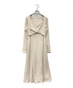 HER LIP TOハーリップトゥ）の古着「Elsie Twist-Front Dress」｜ベージュ