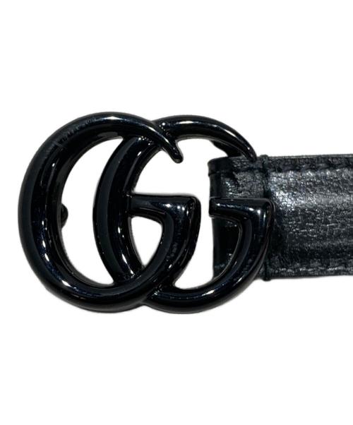 GUCCI（グッチ）GUCCI (グッチ) ダブルGバックル ベルト ブラックの古着・服飾アイテム