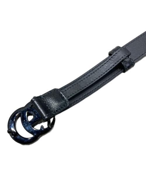 GUCCI（グッチ）GUCCI (グッチ) ダブルGバックル ベルト ブラックの古着・服飾アイテム