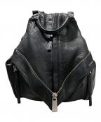 DIESELディーゼル）の古着「レザーリュック」｜ブラック