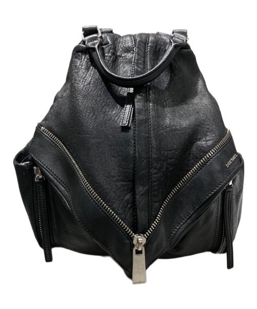 DIESEL（ディーゼル）DIESEL (ディーゼル) レザーリュック ブラック サイズ:-の古着・服飾アイテム