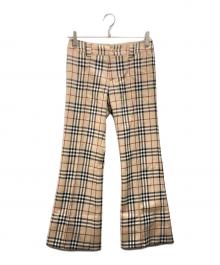 BURBERRY BLUE LABEL（バーバリーロンドンブルーレーベル）の古着「ノバチェックパンツ」｜ベージュ