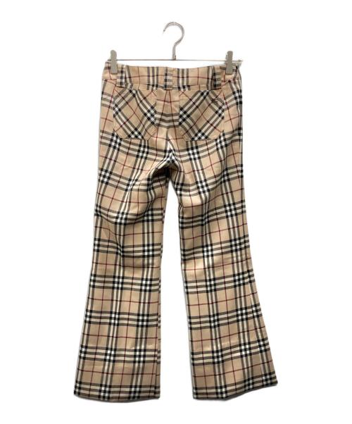 BURBERRY BLUE LABEL（バーバリーロンドンブルーレーベル）BURBERRY BLUE LABEL (バーバリーロンドンブルーレーベル) ノバチェックパンツ ベージュ サイズ:36の古着・服飾アイテム