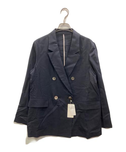NOLLEY'S（ノーリーズ）NOLLEY'S (ノーリーズ) ウォッシャブルダブルジャケット ネイビー サイズ:Mの古着・服飾アイテム