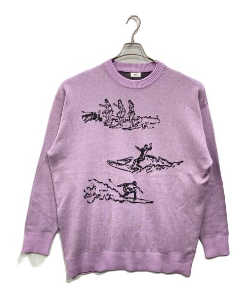 RHC Ron Herman（アールエイチシー ロンハーマン）RHC Ron Herman (アールエイチシー ロンハーマン) サーフジャガードニット バイオレット サイズ:XLの古着・服飾アイテム