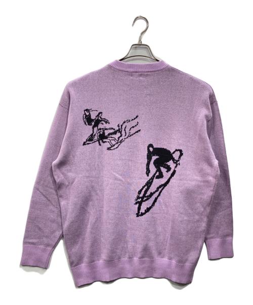RHC Ron Herman（アールエイチシー ロンハーマン）RHC Ron Herman (アールエイチシー ロンハーマン) サーフジャガードニット バイオレット サイズ:XLの古着・服飾アイテム
