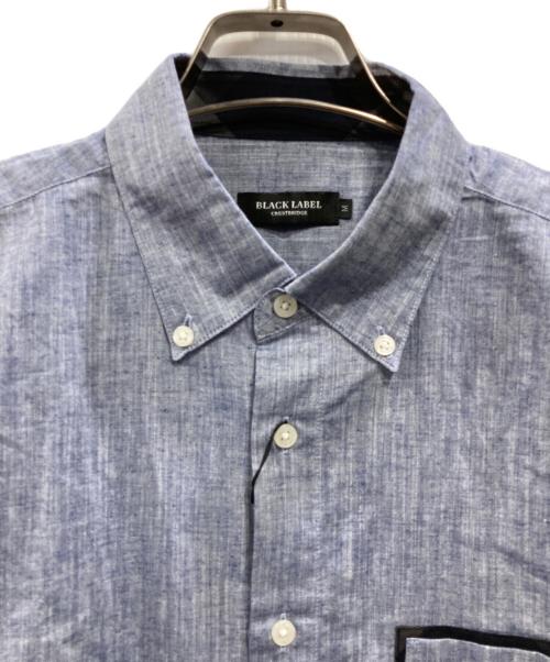 BLACK LABEL CRESTBRIDGE（ブラックレーベル クレストブリッジ）BLACK LABEL CRESTBRIDGE (ブラックレーベル クレストブリッジ) 半袖シャツ ブルー サイズ:Mの古着・服飾アイテム