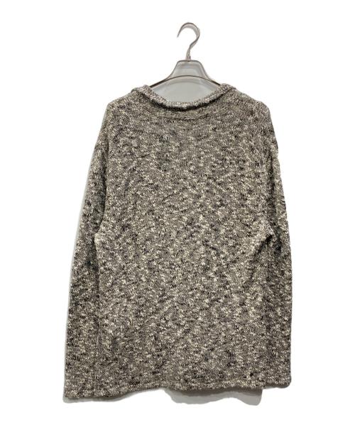 PAPAS（パパス）PAPAS (パパス) リネン混ニットジャケット グレー サイズ:Mの古着・服飾アイテム