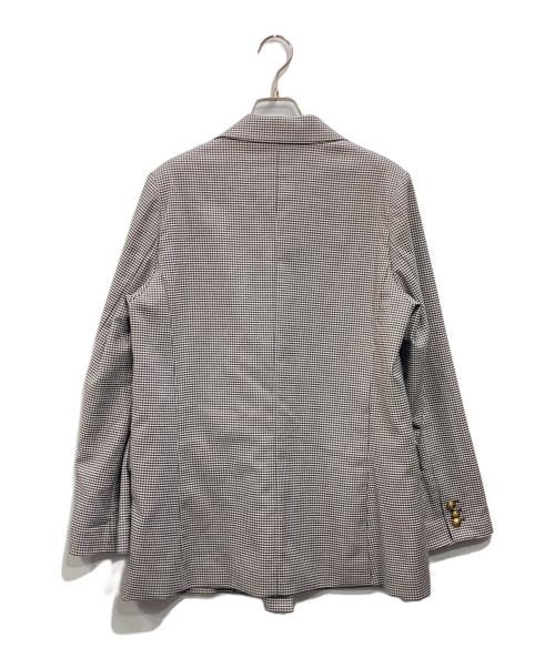 Mila Owen（ミラオーウェン）Mila Owen (ミラオーウェン) 金釦2サイズチェックダブルブレザージャケット グレー サイズ:1の古着・服飾アイテム