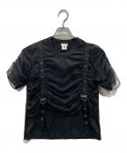 noir kei ninomiyaノワール ケイ ニノミヤ）の古着「チュールギャザートップス」｜ブラック