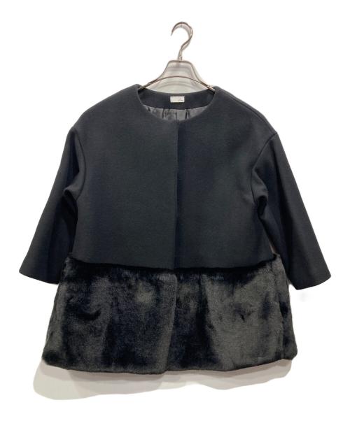 em.（エムドット）em. (エムドット) エコファーコート ブラック サイズ:SIZE Fの古着・服飾アイテム