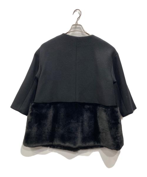 em.（エムドット）em. (エムドット) エコファーコート ブラック サイズ:SIZE Fの古着・服飾アイテム