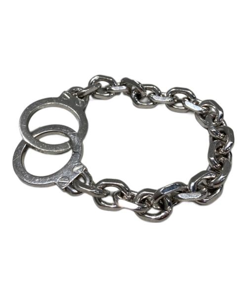 CELINE（セリーヌ）CELINE (セリーヌ) チェーン トリオンフ ゴールデンハンドカフ ブレスレット シルバーの古着・服飾アイテム