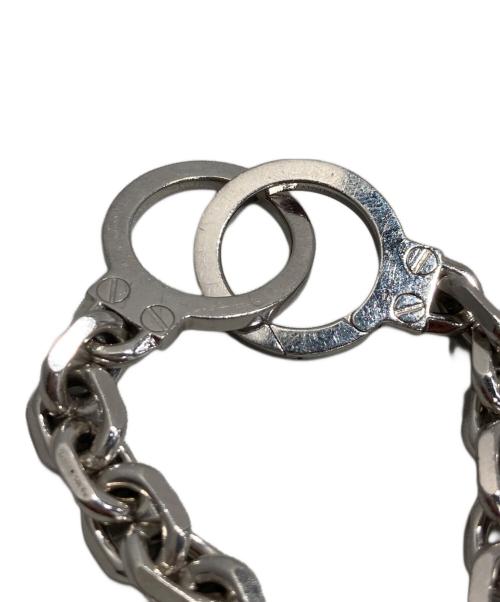 CELINE（セリーヌ）CELINE (セリーヌ) チェーン トリオンフ ゴールデンハンドカフ ブレスレット シルバーの古着・服飾アイテム