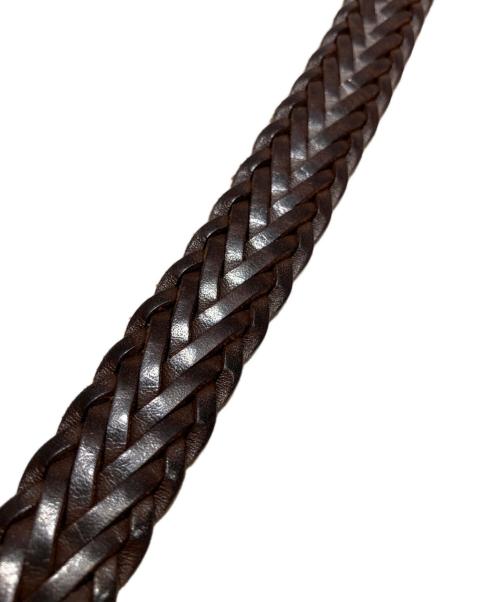 J&M DAVIDSON（ジェイ＆エム デヴィッドソン）J&M DAVIDSON (ジェイ＆エム デヴィッドソン) メッシュレザーベルト ブラウン サイズ:32/80の古着・服飾アイテム