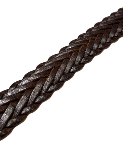 J&M DAVIDSON（ジェイ＆エム デヴィッドソン）J&M DAVIDSON (ジェイ＆エム デヴィッドソン) メッシュレザーベルト ブラウン サイズ:32/80の古着・服飾アイテム