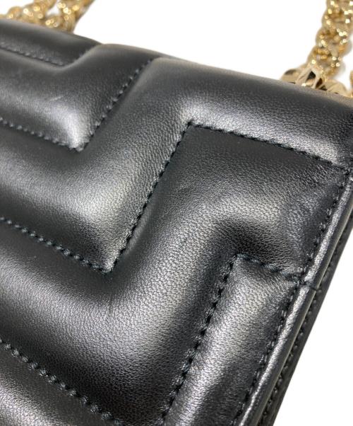 JIMMY CHOO（ジミーチュウ）JIMMY CHOO (ジミーチュウ) チェーンショルダーバッグ ブラックの古着・服飾アイテム