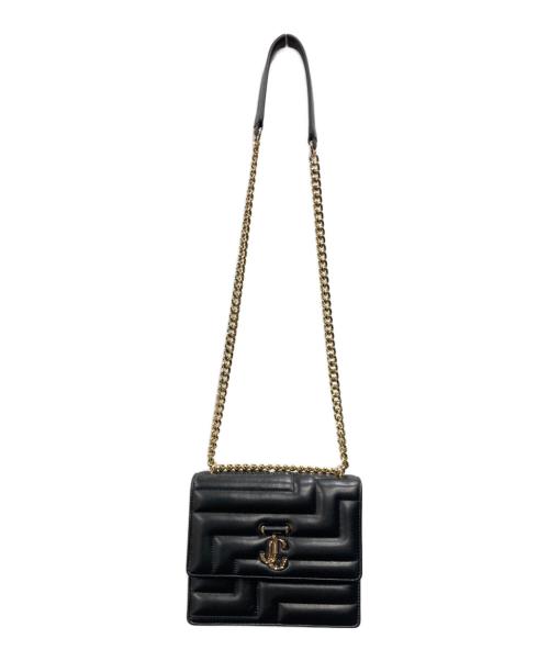 JIMMY CHOO（ジミーチュウ）JIMMY CHOO (ジミーチュウ) チェーンショルダーバッグ ブラックの古着・服飾アイテム