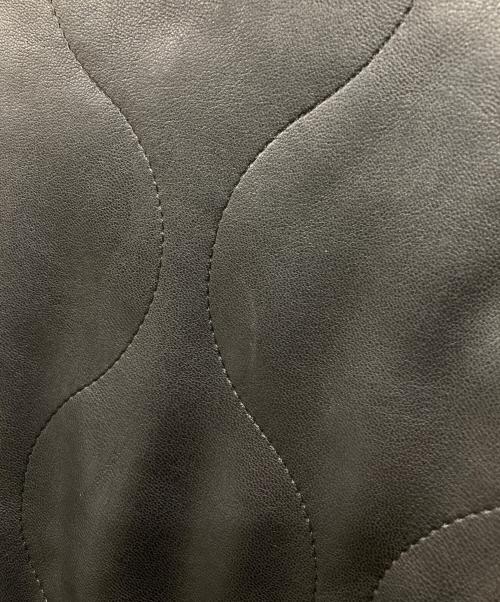 MACPHEE（マカフィー）MACPHEE (マカフィー) フェイクレザー キルティングジャケット ブラック サイズ:36の古着・服飾アイテム