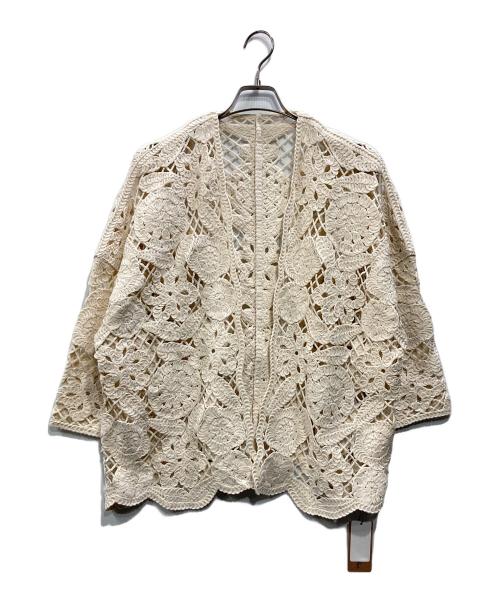 Rie miller（リエ ミラー）Rie miller (リエ ミラー) レース刺繍7分袖ボレロ アイボリー サイズ:Freeの古着・服飾アイテム