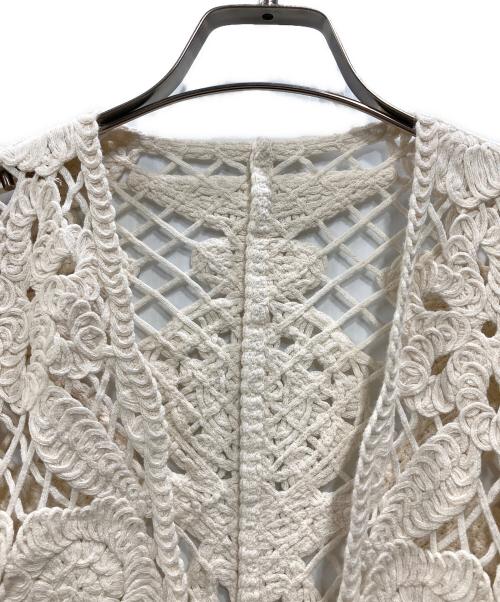 Rie miller（リエ ミラー）Rie miller (リエ ミラー) レース刺繍7分袖ボレロ アイボリー サイズ:Freeの古着・服飾アイテム