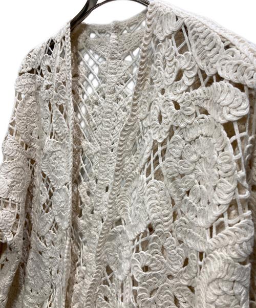 Rie miller（リエ ミラー）Rie miller (リエ ミラー) レース刺繍7分袖ボレロ アイボリー サイズ:Freeの古着・服飾アイテム