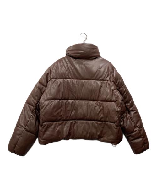 Calvin Klein（カルバンクライン）Calvin Klein (カルバンクライン) エコレザー中綿ジャケット ブラウン サイズ:不明の古着・服飾アイテム