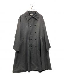 soerte（ソエルテ）の古着「Oversize double breasted stand collar coat」｜グレー