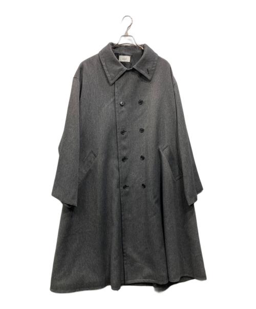 soerte（ソエルテ）soerte (ソエルテ) Oversize double breasted stand collar coat グレー サイズ:3の古着・服飾アイテム
