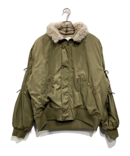 soerte（ソエルテ）soerte (ソエルテ) Sleeve Deformation N-2B Flight Jacket グリーン サイズ:3の古着・服飾アイテム