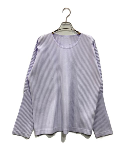 HOMME PLISSE ISSEY MIYAKE（オム プリッセ イッセイ ミヤケ）HOMME PLISSE ISSEY MIYAKE (オム プリッセ イッセイ ミヤケ) プリーツロングスリーブカットソー パープル サイズ:3の古着・服飾アイテム