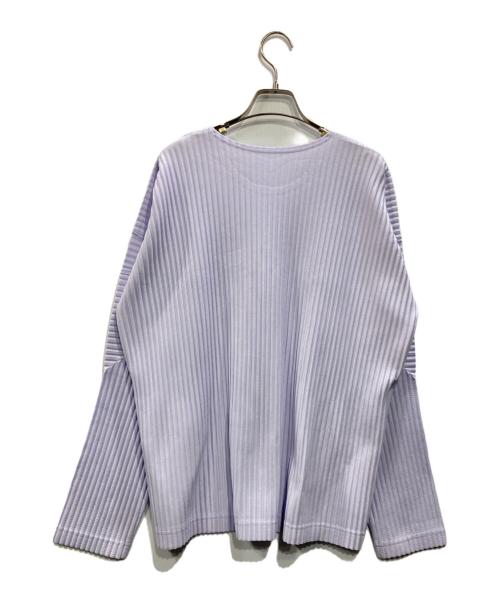 HOMME PLISSE ISSEY MIYAKE（オム プリッセ イッセイ ミヤケ）HOMME PLISSE ISSEY MIYAKE (オム プリッセ イッセイ ミヤケ) プリーツロングスリーブカットソー パープル サイズ:3の古着・服飾アイテム