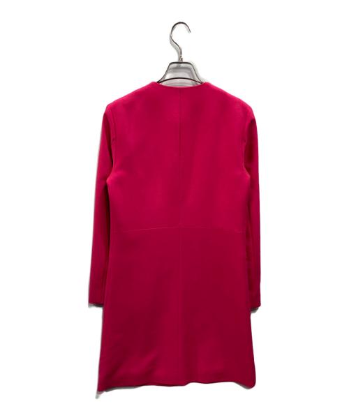 JENNE（ジェンヌ）JENNE (ジェンヌ) ノーカラーコート ショッキングピンク サイズ:Sの古着・服飾アイテム