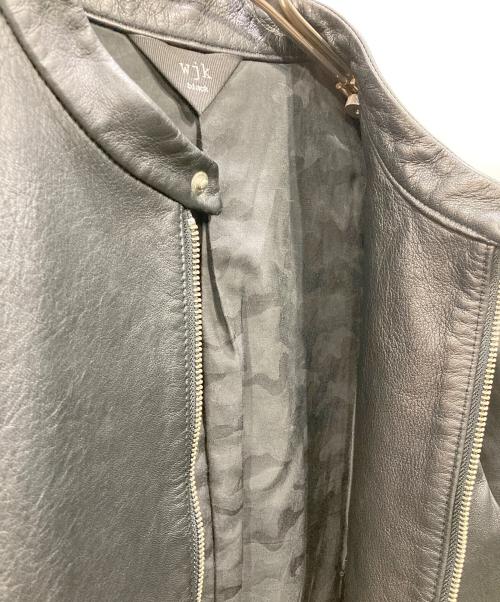 wjk（ダブルジェイケー）wjk (ダブルジェイケー) シングルライダースジャケット ブラック サイズ:3の古着・服飾アイテム