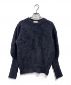 La boutique BonBonラブティックボンボン）の古着「ヘアリーパフスリーブニット」｜ブラック