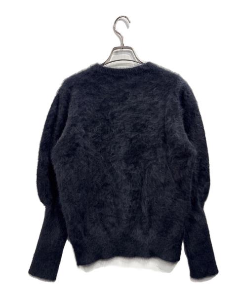 La boutique BonBon（ラブティックボンボン）La boutique BonBon (ラブティックボンボン) ヘアリーパフスリーブニット ブラック サイズ:Freeの古着・服飾アイテム