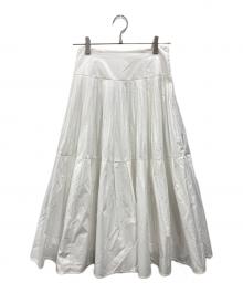allureville（アルアバイル）の古着「ティアードプリーツスカート」｜ホワイト