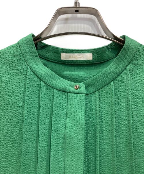 AMACA（アマカ）AMACA (アマカ) サッカーストレッチフレアワンピース グリーン サイズ:38の古着・服飾アイテム